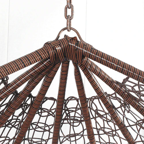 Egg Chair Hanging-  Brown Basket & Brown Cushion - Image 3